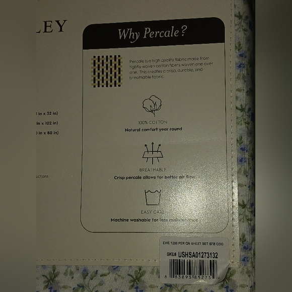 Laura Ashley Queen Sheet Set 100% Cotton - Picture 4 of 7